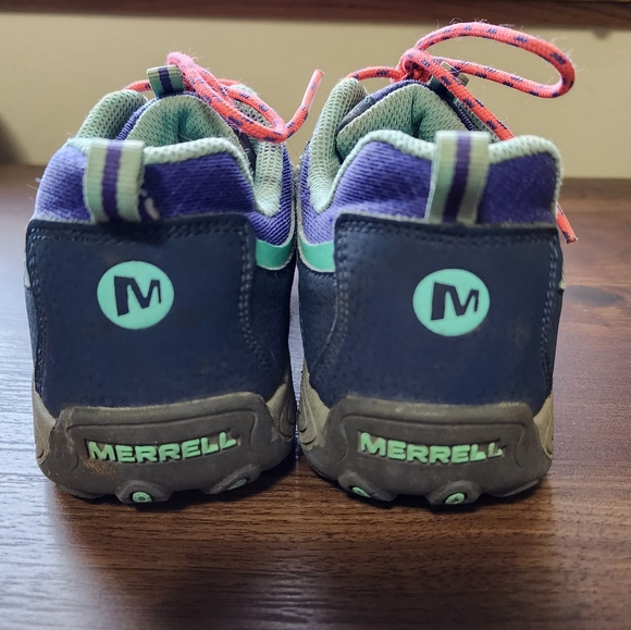 Merrell Chameleon Purple & Blue Leather Mesh Hiking Lace Up Sneakers, Si… - Picture 6 of 9
